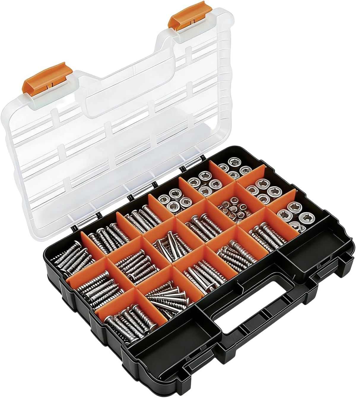 GENERIC Organisateur De Vis - Boîte Avec 34 Compartiments,Organisation D'Outils Pour Petites Pièces,pour Écrous Clous Perles Boulons Composants Électroniques Garage Et Atelier