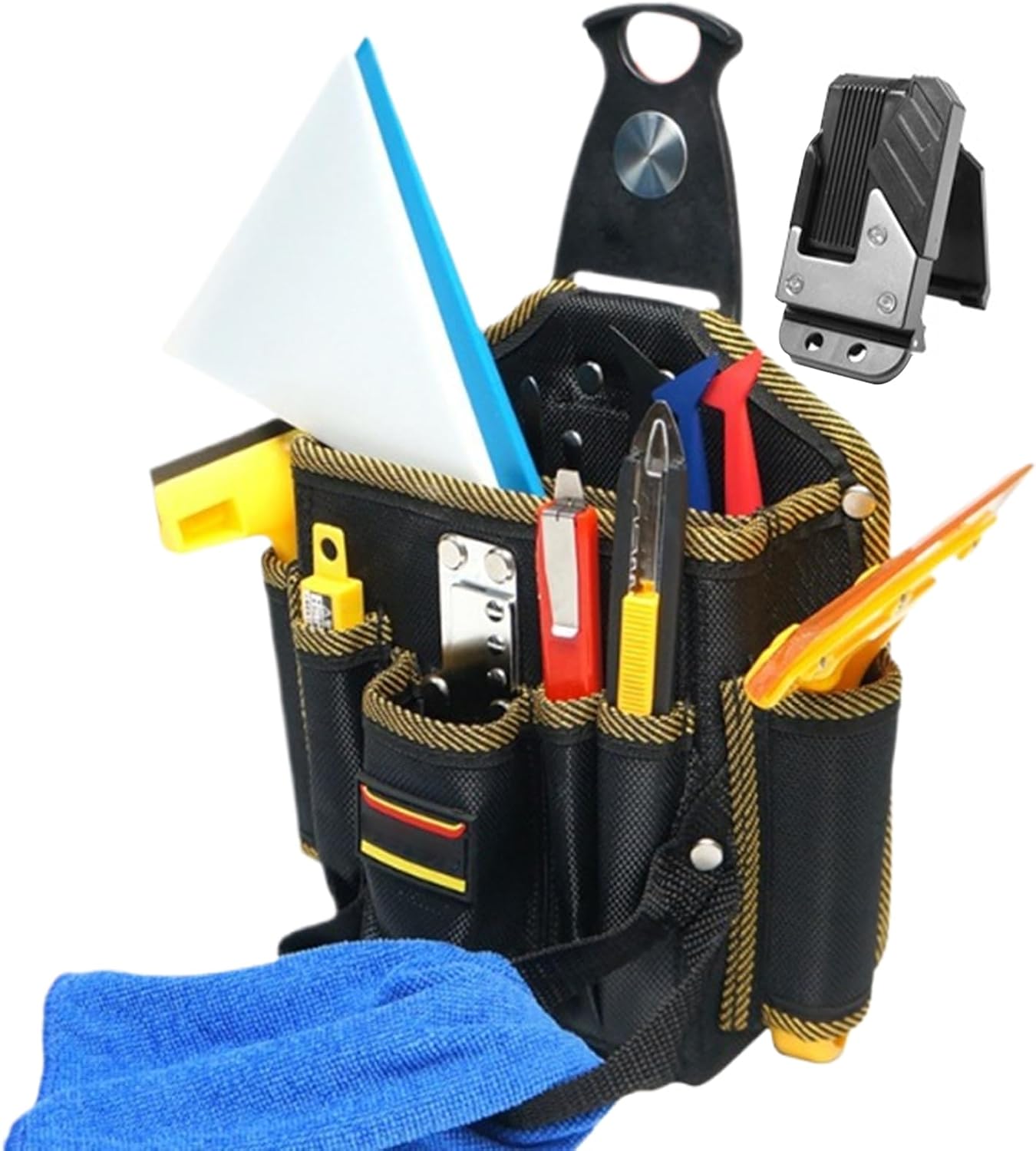  XIAOXIAOYU Sac à Outils Pour électricien - Organiseur De Travail - Capacité - Porte-ceinture Léger Pour Couvreurs Et Coiffeurs