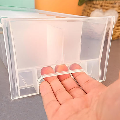  Trimming Shop Lot De 2 Boîtes De Rangement Empilables Réglables En Plastique Pour Pièces Mini/grandes Et Transparentes Et Tiroir De Rangement, Rangement Pour écouteurs, Fils électriques, Outils,
