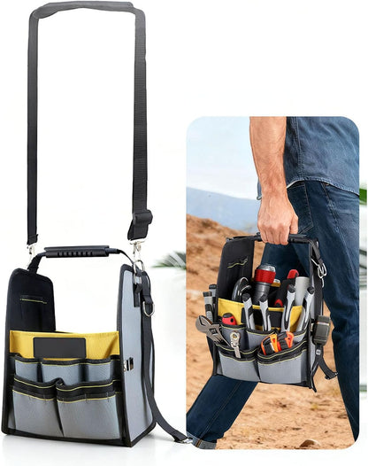  Sac à Outils Robuste De Grande Capacité De Rangement Pour électriciens Avec Poignée Ergonomique