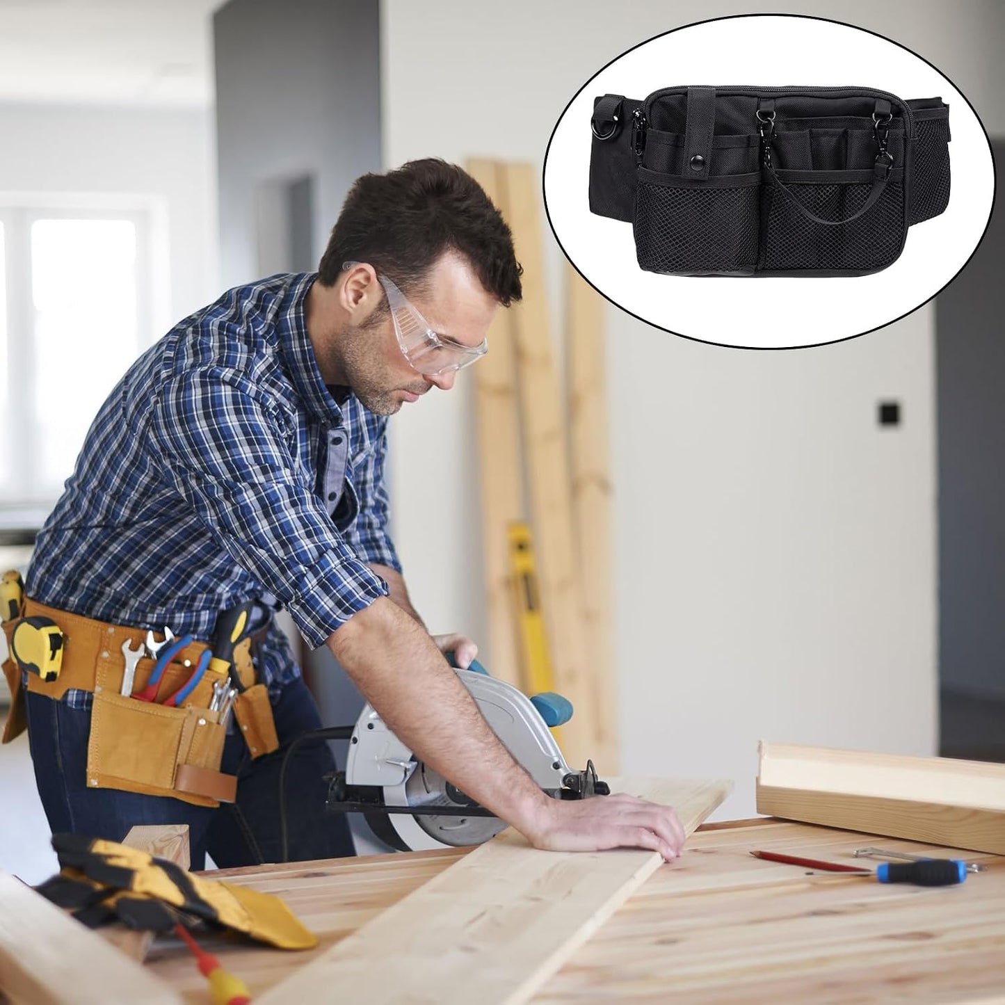  Sac De Ceinture Utilitaire Avec Rangement D'outils Pour Infirmières Et Infirmières, Noir