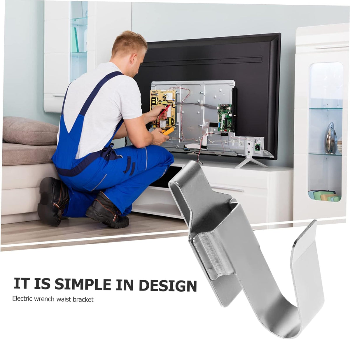  ULTECHNOVO Porte-Outils Sans Fil Et Porte-clés Électrique Certifié, Clip Ceinture Robuste Compatible Perceuse à Percussion, Pour Électricien Et Usage Chantier, Support Outil Multifonction,