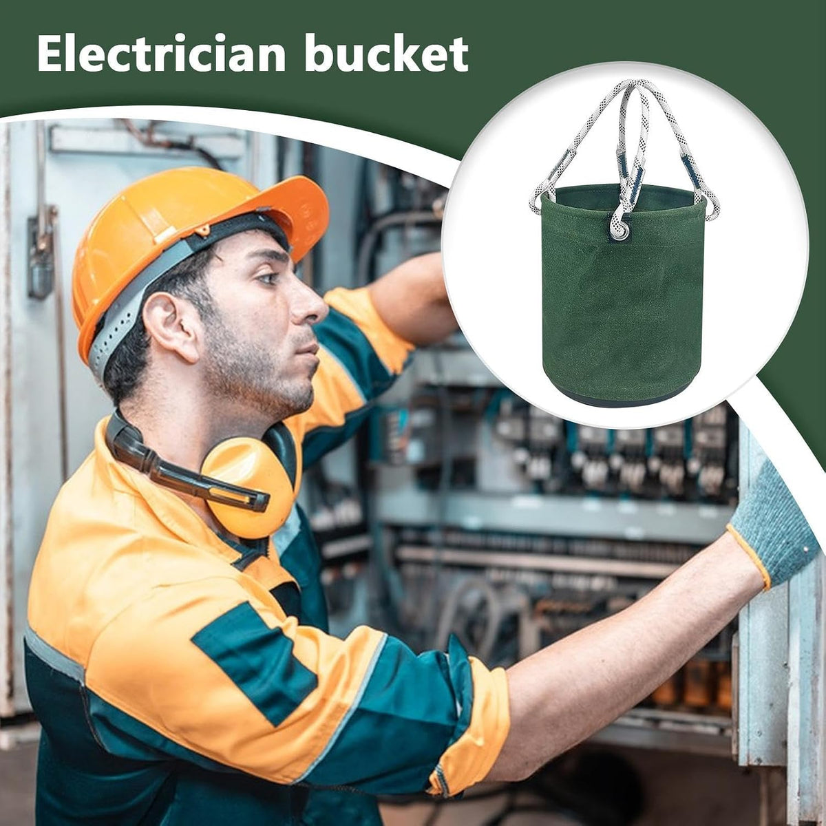  Sac Seau En Toile Pour Outils électriques, Organiseur D'électricien – Sac De Transport D'équipement électrique Léger Pour La Construction De Jardin