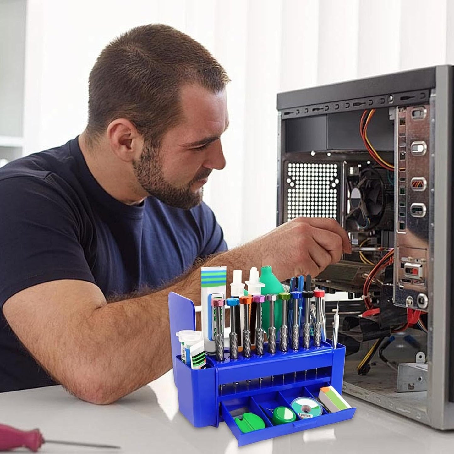  Étui Multifonction, Outils De Réparation De Téléphone Portable, Organisateur De Rangement D'outils, Boîte à Outils Portable, étui De Réparation électronique, Rangement De Réparation Compact, Pour