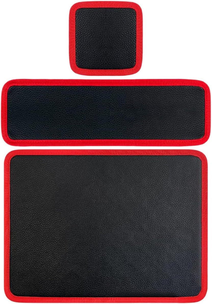  Tapis De Support Magnétique Rouge Et Noir, 3 Pièces, Plateau De Rangement Pour Réparation De Voiture, Rangement Sécurisé Pour Vis Et Clés Dans L'atelier (M)