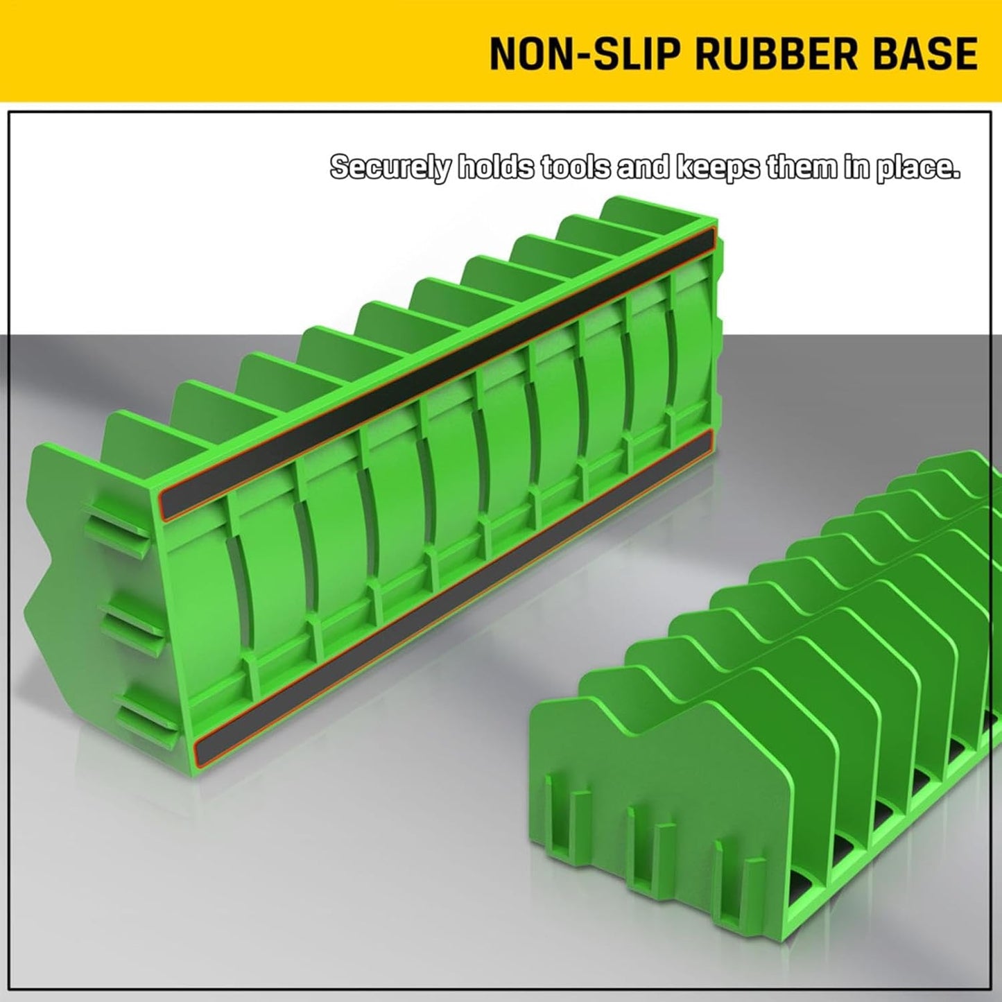  Support De Pince Pour Tiroir à Outils, 10 Pinces à Outils, Base En Caoutchouc Antidérapant, Rangement Robuste Pour Boîte à Outils, Intérieur, Garage, Outils, Jaune, Bleu, Vert 25,4 Cm