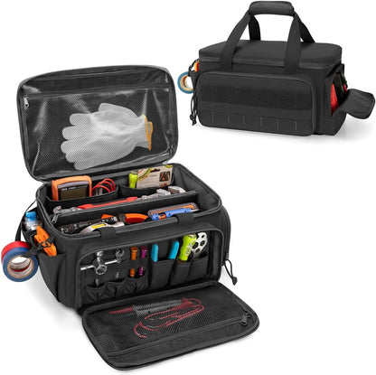  Sac De Rangement à Outils Avec Séparateur Et Plusieurs Poches - Sac De Travail Multifonction Pour Bricoleurs, Mécaniciens, Travailleurs D'entretien, Porte-outils Portables