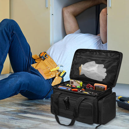 Sac De Rangement à Outils Avec Séparateur Et Plusieurs Poches - Sac De Travail Multifonction Pour Bricoleurs, Mécaniciens, Travailleurs D'entretien, Porte-outils Portables