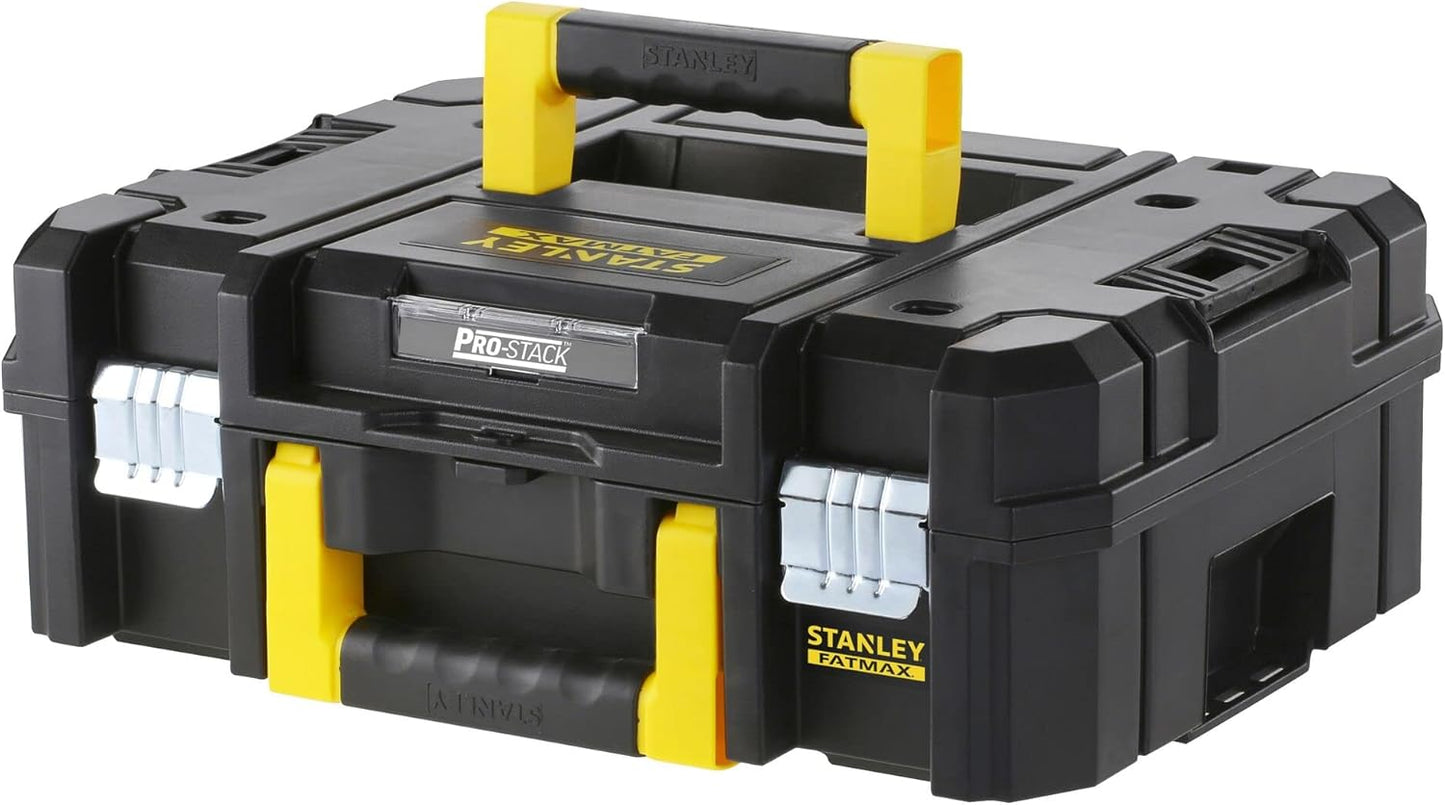  STANLEY FMST1-71981 Kit 2 Mallettes Modulable Tstak/Pro-Stack Gamme FATMAX - 21.5L - Corps En Polypropylène - Larges Attaches Métalliques Anti-Corrosion - Cadenassable