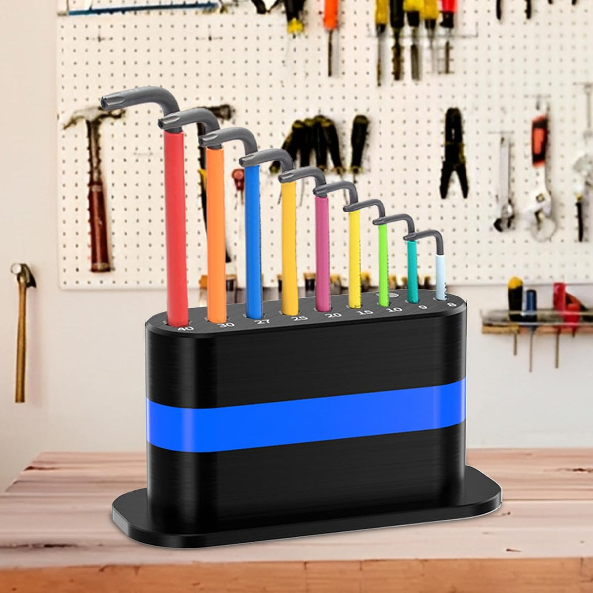  Support Pour Clés Allen - Porte-Clé En L - Porte-Clés à Libération Rapide Antidérapant Pour Garage Atelier Chariot à Outils Bureau