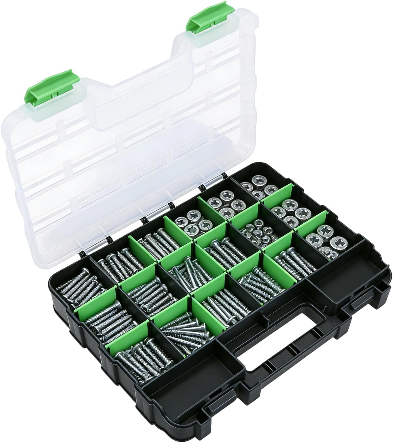 GENERIC Organisateur De Vis - Boîte Avec 34 Compartiments,Organisation D'Outils Pour Petites Pièces,pour Écrous Clous Perles Boulons Composants Électroniques Garage Et Atelier