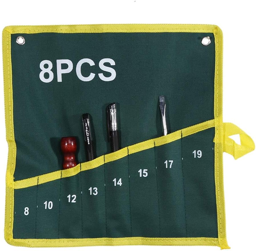  Sac à Clés En Toile En Rouleau, Organiseur D'outils à Poches Multiples Avec 6 à 25 Options De Poches, Rangement Portable à Suspendre Ou à Enrouler Pour Mécaniciens Charpentiers, Atelier De