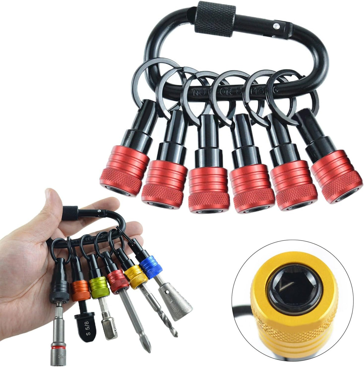  Support De Douilles De 6,35 Mm Très Résistant Et Ergonomique Pour Un Rangement Sécurisé Et Une Meilleure Accessibilité Des Outils, Porte-outils Portables