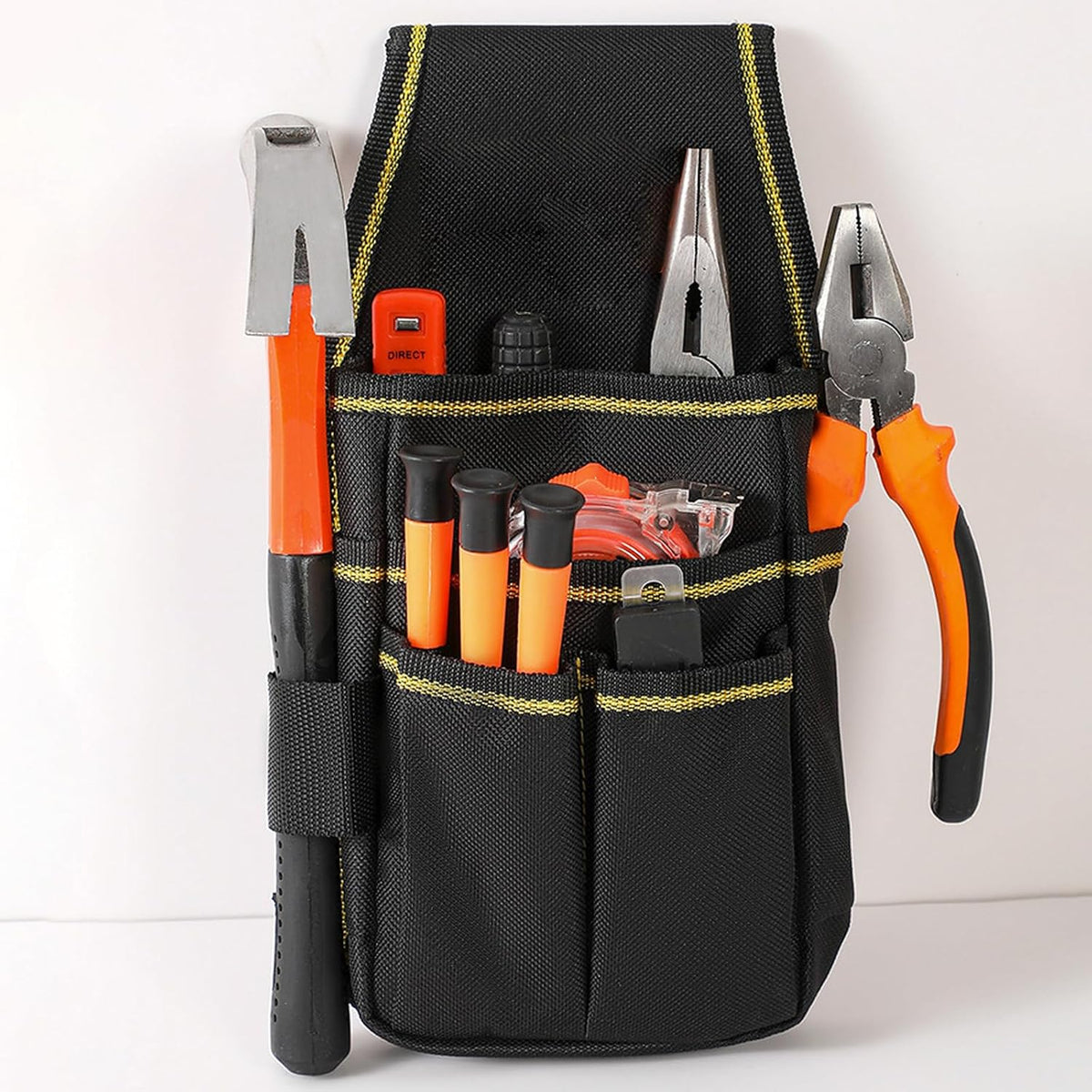  Ceinture à Outils Multifonctionnelle Pour électricien, Sac De Taille Réglable, Tissu Polyester Robuste Avec Plusieurs Poches Utilitaires, Organiseurs D'outils En Polyester