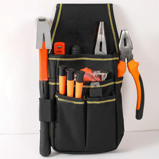  Ceinture à Outils Multifonctionnelle Pour électricien, Sac De Taille Réglable, Tissu Polyester Robuste Avec Plusieurs Poches Utilitaires, Organiseurs D'outils En Polyester