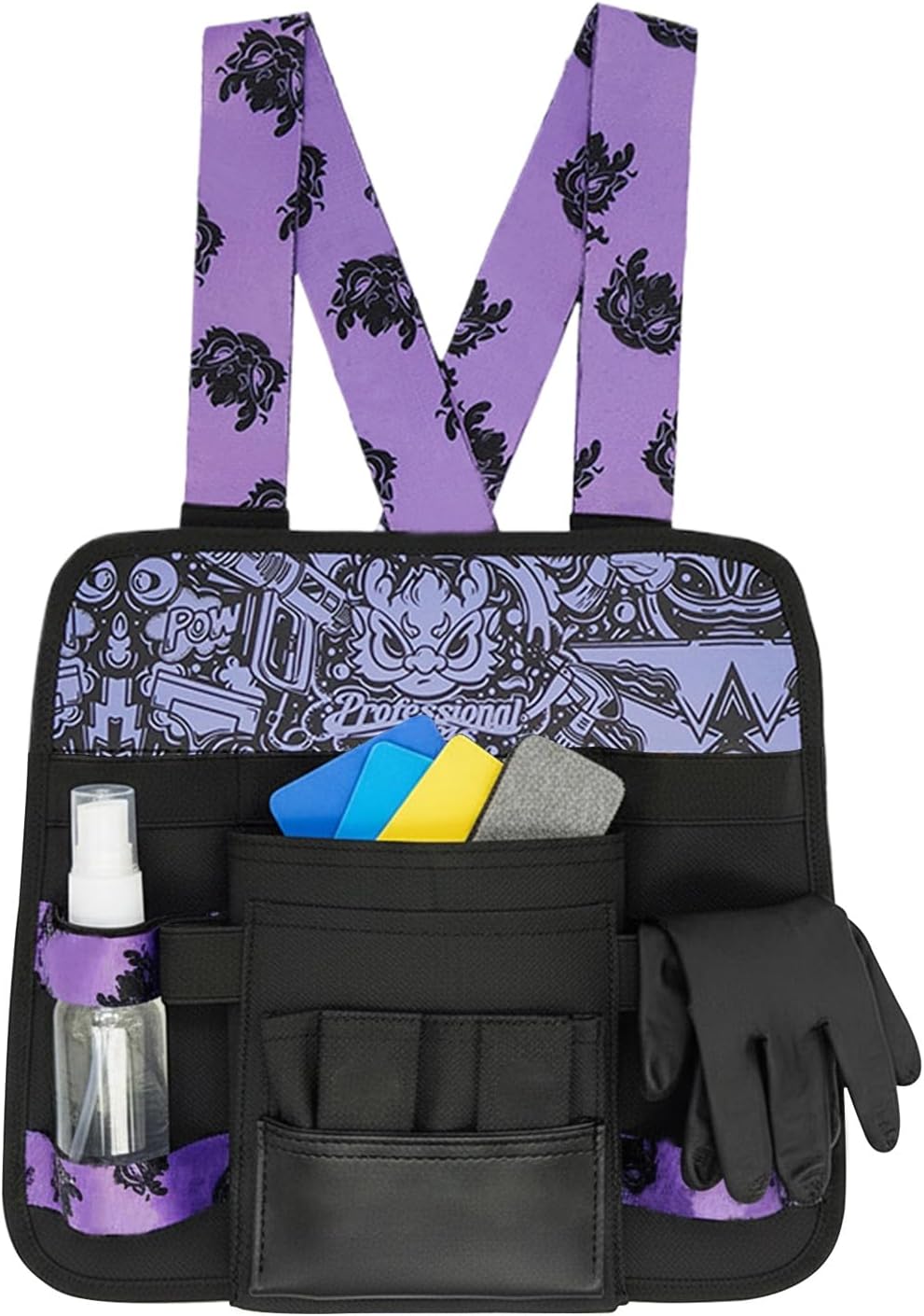 GENERIC Sac à Outils De Voiture – Pochette En Tissu Oxford De Grande Capacité, Bandoulière Amovible, étui Professionnel Pour équipement De Teinture, Fonction D'entretien Du Véhicule, Catégorie De Stockage De