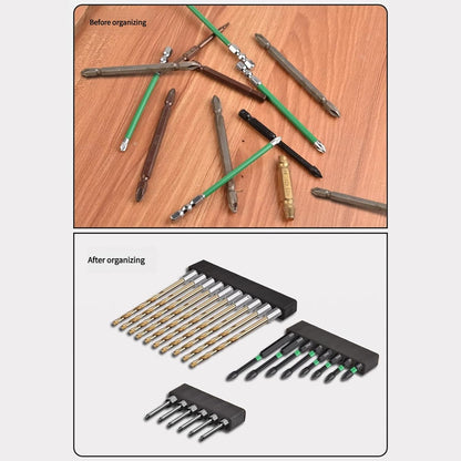 Boîte De Rangement Pour Accessoires De Conducteur De 6,35 Mm Pour Organisation Des Outils, Design Léger Et Pratique, Bandes De Gestion D'embouts D'outils Professionnels