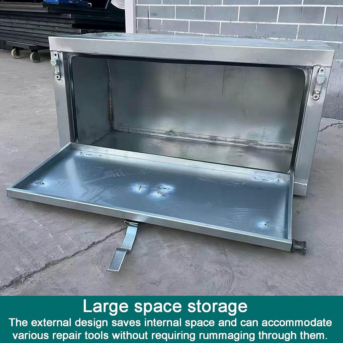  Boîte à Outils Pour Lit De Camion, Organiseur De Remorque, En Alliage De Zinc, Barre De Verrouillage, Design Antirouille Pour Camionnettes Et Remorques De Camping-car, Durable Et Fonctionnel