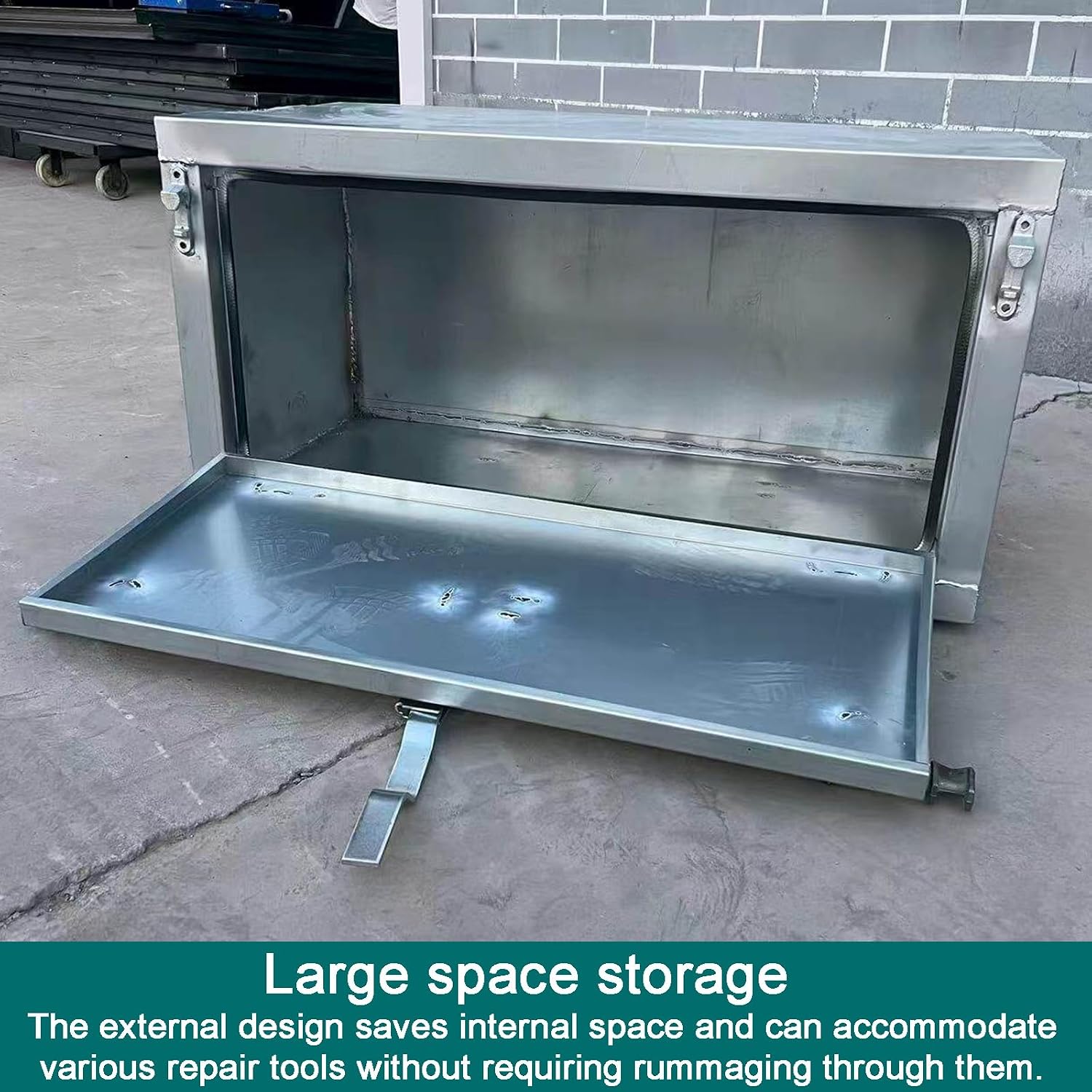  Boîte à Outils Pour Lit De Camion, Organiseur De Remorque, En Alliage De Zinc, Barre De Verrouillage, Design Antirouille Pour Camionnettes Et Remorques De Camping-car, Durable Et Fonctionnel