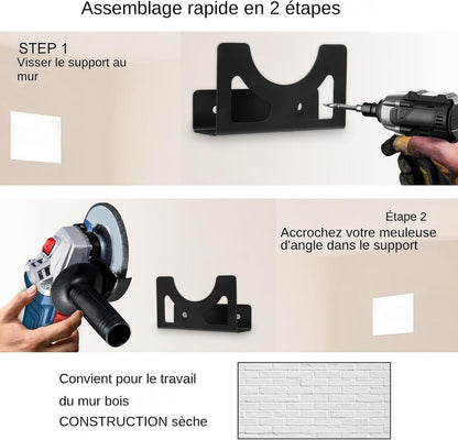  Support Pour La Meuleuse D'Angle | Support De Meuleuse D'Angle Fixation Murale - Organisateur Sécurisé Polyvalent En Fer Pour Outils Électriques Ponceuses Perceuses