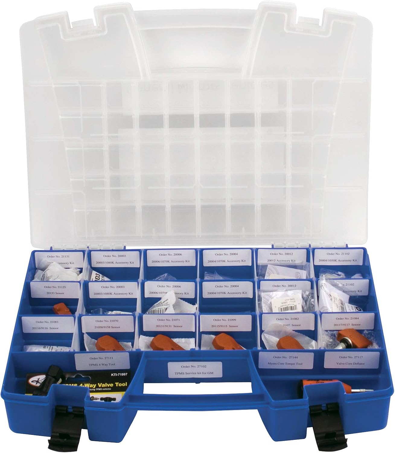  Akro-Mils 06318 Boîte De Rangement Portable à Compartiments Multiples (45,7 X 33 X 10,2 Cm), Bleu