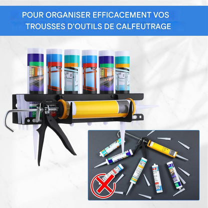  Rangement Pour Embouts De Colle - Organisateur Mural Pour Tubes De Mastic D'Atelier - Rangement Pour Outils De Professionnels En Rénovation Et Maintenance