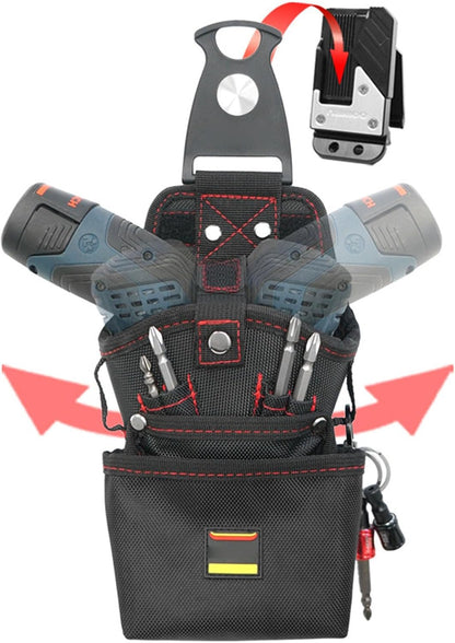 Sac à Outils De Ceinture | Sac Porte-Outils Ceinture Aimanté | Organisateur Résistant Aux Rayures Pour Électricien Sur Chantier BTP Et Atelier