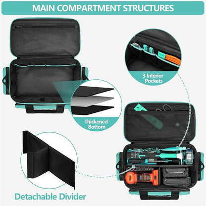 GENERIC Sac à Outils Fourre-tout | Étui De Rangement Portable En Tissu Oxford | Sacs à Outils Robustes Avec Poignées | Pour Le Travail De Jardin, électricien, Charpentier, Université, Dortoir, Voyage