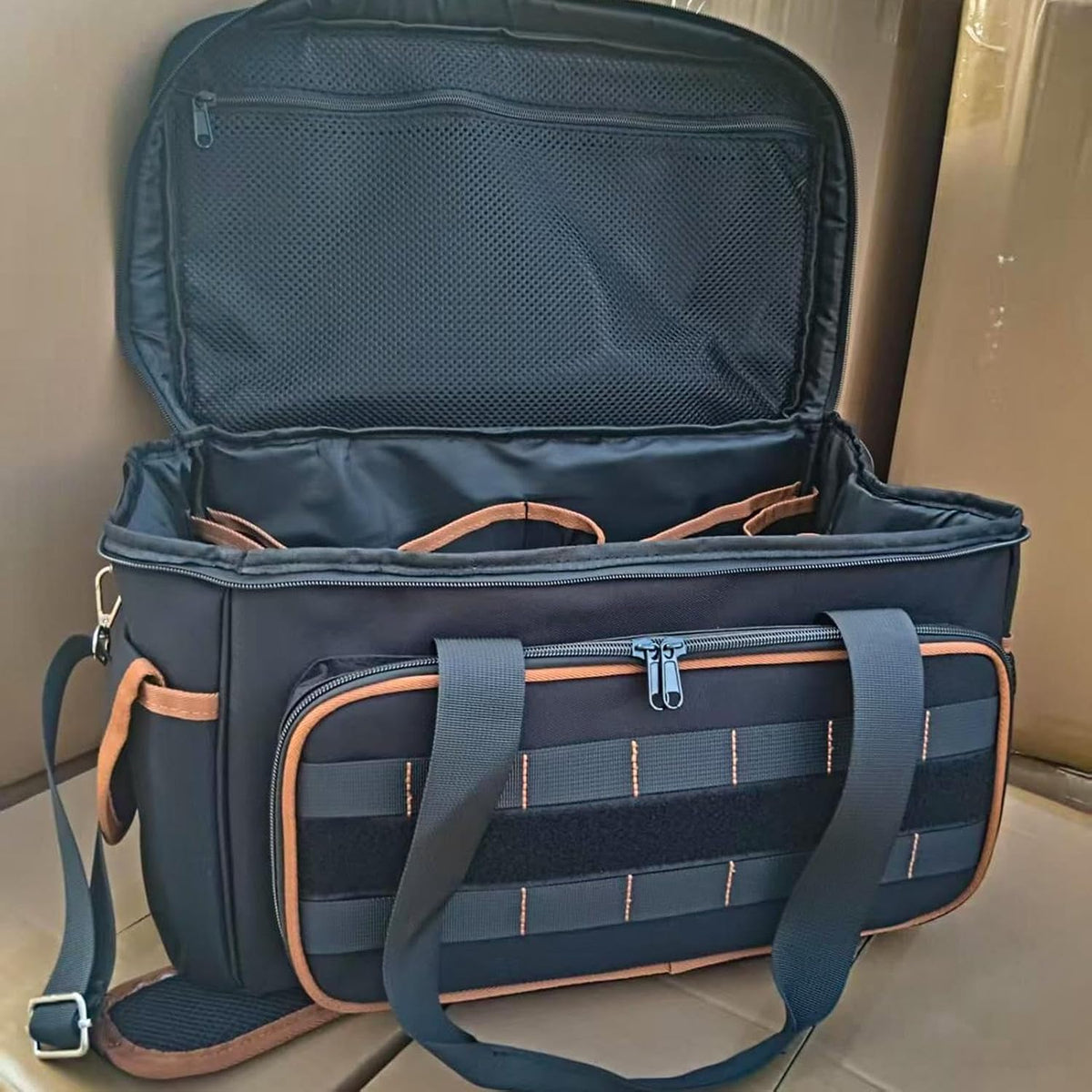  Sac à Outils D'Électricien | Grande Capacité Avec Poche Boîte, Ceinture Et Poignée Rembourrée - Sacoche Portable De Rangement Pour Outils | Pour Électricien Mécanicien Menuisier Construction Père Trav
