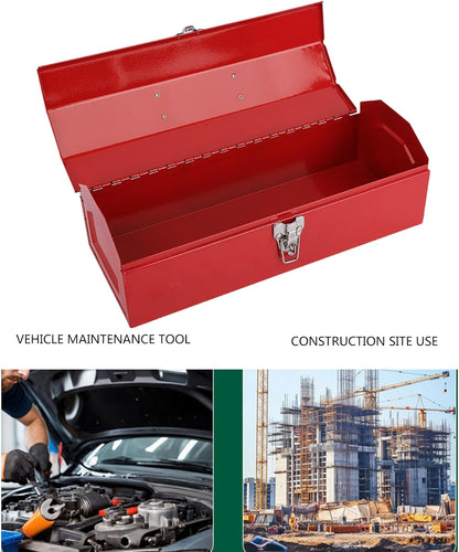  Boîte à Outils Robuste Rouge Avec Poignée Portable Pour Réparation Automobile Et Domestique