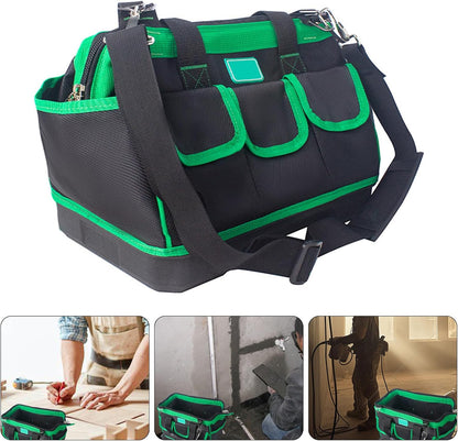  Sac à Outils De 40,6 Cm, 45,7 Cm, Avec Bandoulière Réglable, étanche, Avec 8 Poches Extérieures, Poignée En Caoutchouc