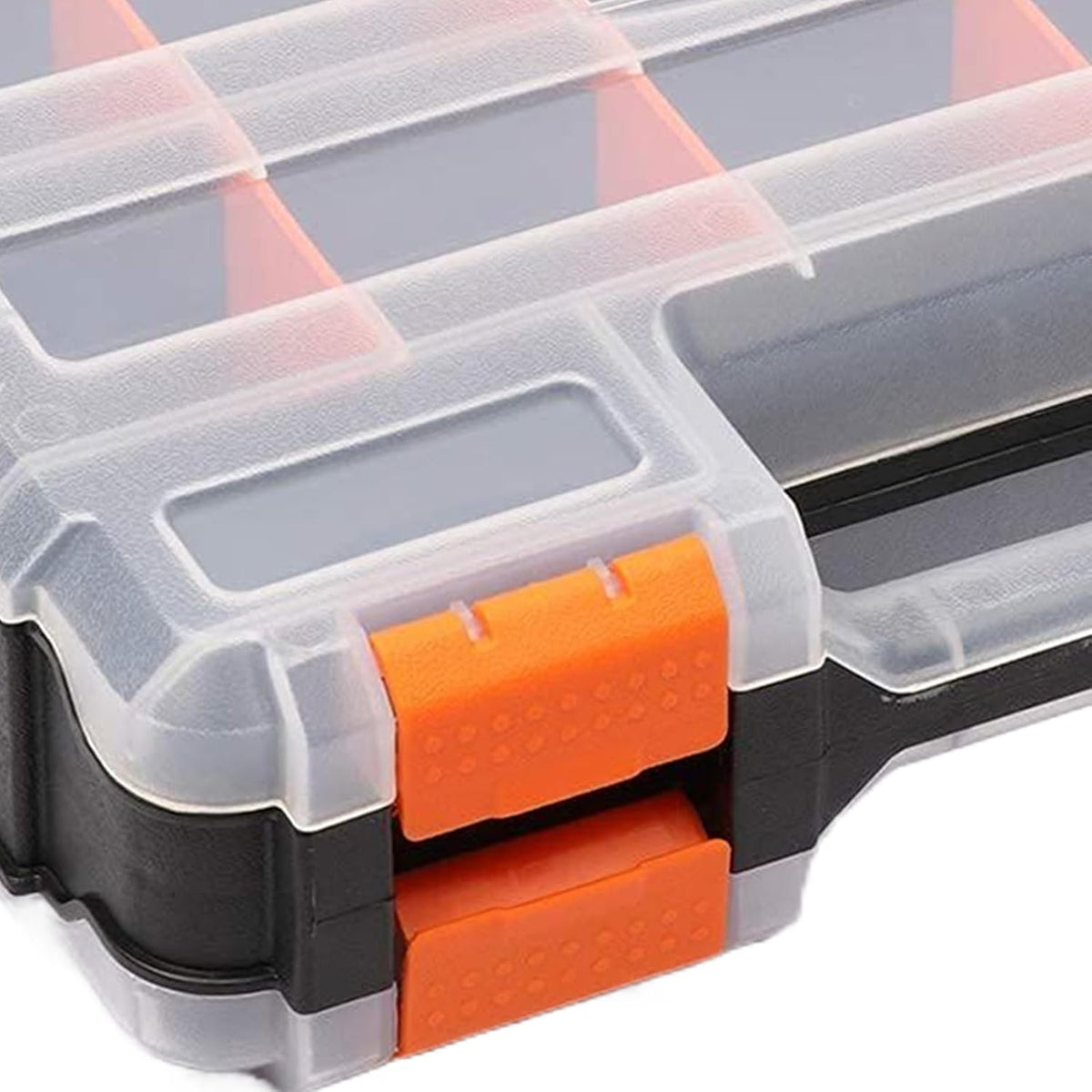 GENERIC Boîte à Outils Portable Transparente Double Face | Boîte De Rangement Pour Pièces Avec Séparateurs Amovibles | Pour Quincaillerie, Petites Pièces, Appareils électroniques, Perles, Bijoux, Garage