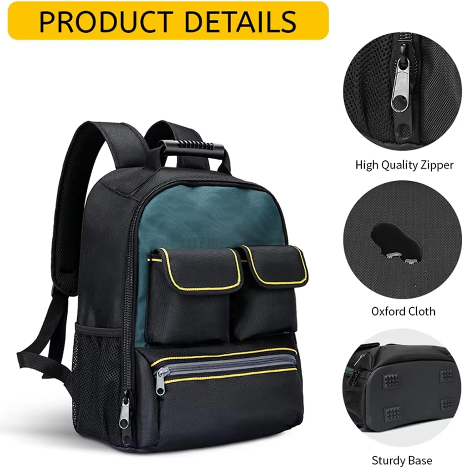  Sac à Dos D'électricien Professionnel Avec Oxford Résistant à L'eau Et Bretelles Confortables Pour Un Transport Facile D'outils Sac à Dos De Rangement