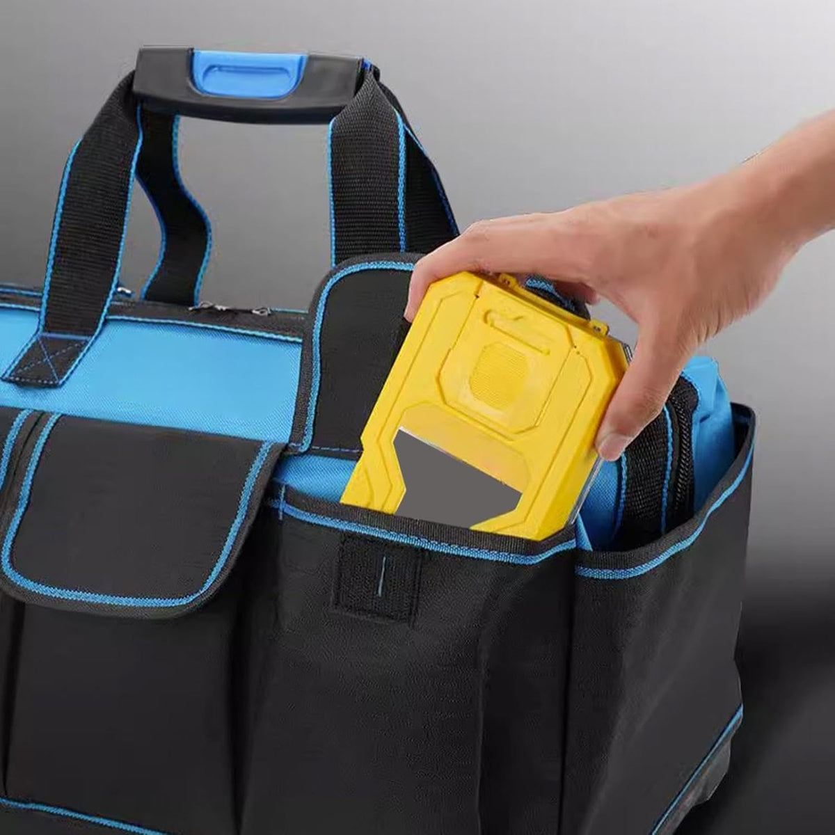 GENERIC Sac à Outils Organisateur | Oxford Résistant Imperméable Multi-poches | Sac À Outils Mécanicien Portable,pour Travaux De Construction Maison Garage Atelier Papa électricien Mécanicien