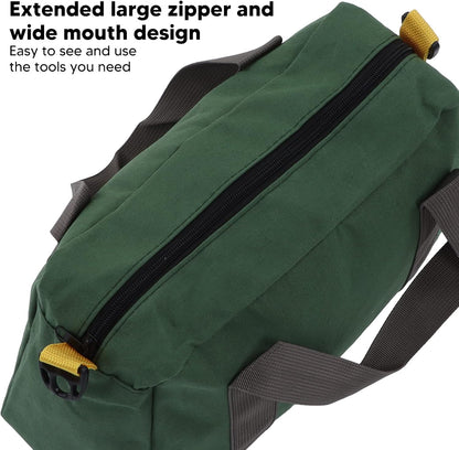  Sac à Outils à Large Bouche, Sac à Main De Rangement Portable En Toile De Grande Capacité Pour Les Techniciens D'entretien Des Véhicules (16 Pouces)