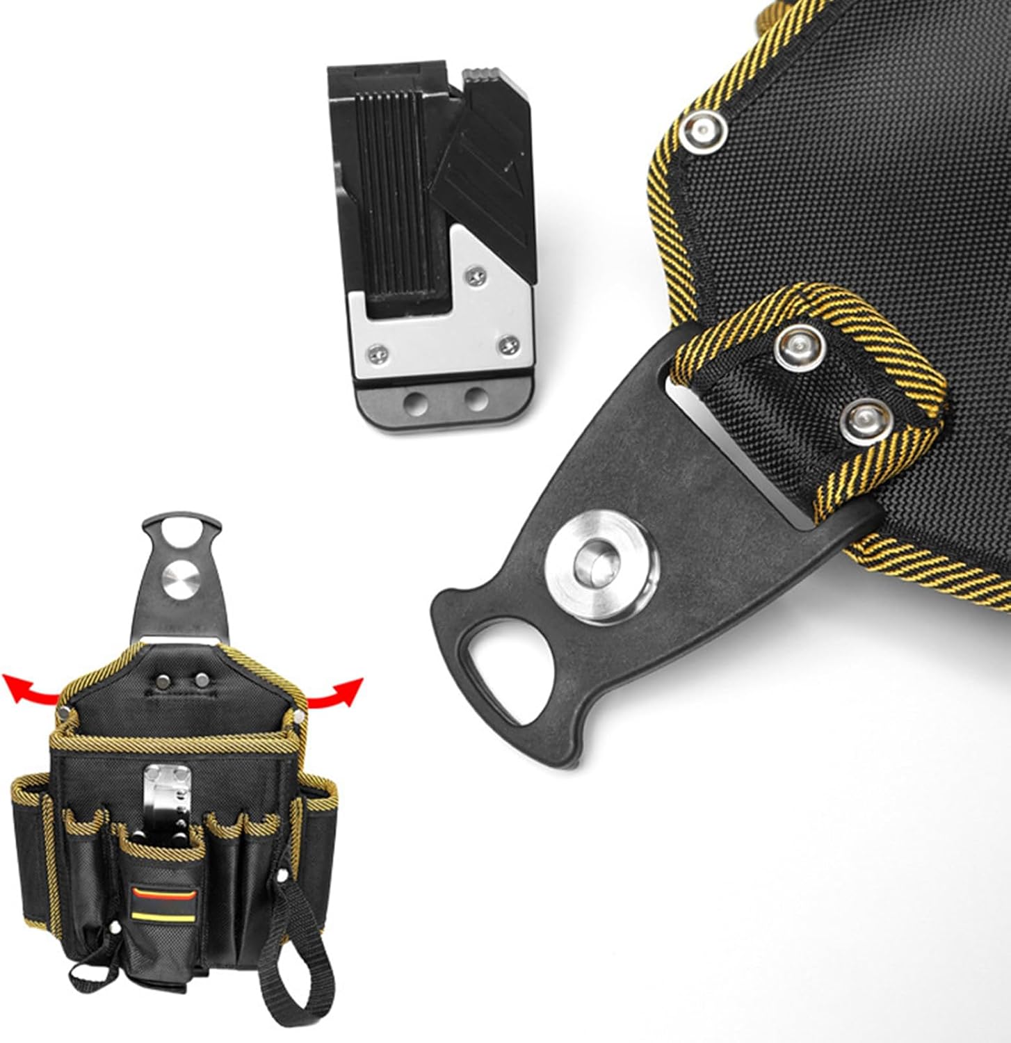  Sac Ceinture à Outils Pour Électricien,Poche De Taille Multi-poche Pour Technicien Électricien - Ceinture Holster Utilitaire Légère Pour Personnel De Travail Coiffeurs Couvreurs
