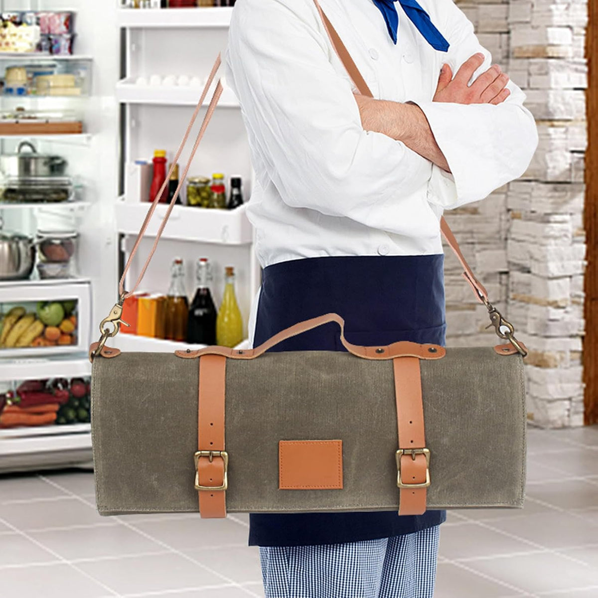  Sac à Outils De Grande Capacité Avec Poignée Ergonomique Et Sangle Réglable Pour Chefs Professionnels Et Amateurs De Cuisine