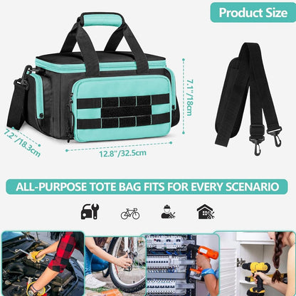 GENERIC Sac à Outils Fourre-tout | Étui De Rangement Portable En Tissu Oxford | Sacs à Outils Robustes Avec Poignées | Pour Le Travail De Jardin, électricien, Charpentier, Université, Dortoir, Voyage