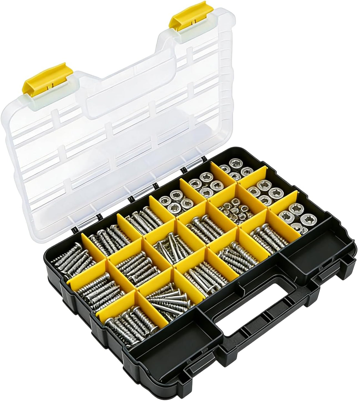 GENERIC Organiseur De Vis – Boîte De Rangement à 34 Compartiments Pour Clous, Vis, Boulons, Petites Pièces Pour Noix, Perles, Bijoux, Articles De Pêche, Garage, Bureau, Maison, Atelier, électriciens