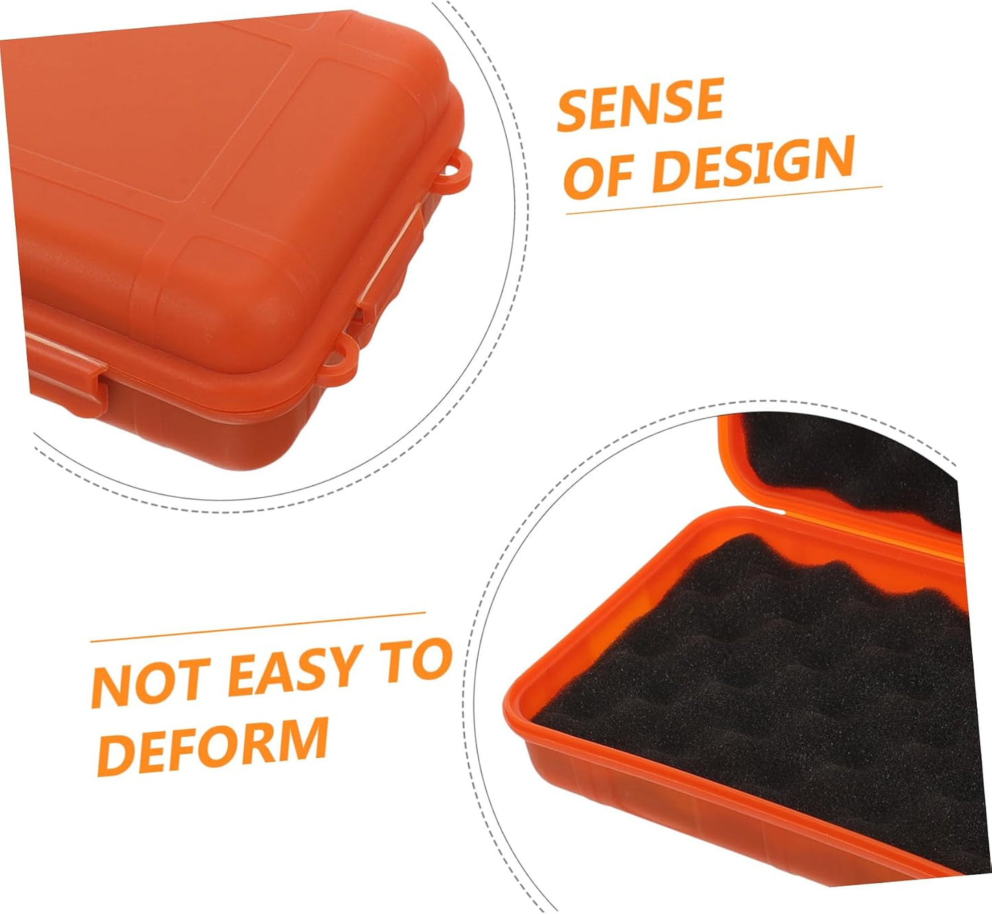  Ciieeo Boîte Trousse Conteneur D'outils Conteneur De Stockage D'outils Boites De Stockage Camping Stockage Extérieur De Plein Air Équipement De Survie Plastique Orange