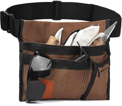  Ceinture Porte-Outils De Jardin En Toile - Pochette À Outils Ajustable À Taille, Tablier Utilitaire Léger Avec Poches Pour Femmes Hommes, Organisateur De Jardinage