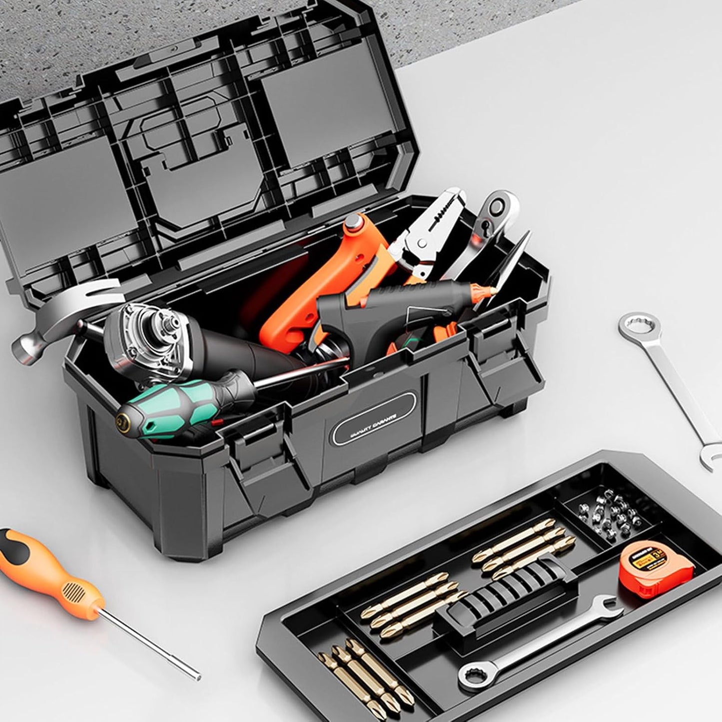  Boîte à Outils Légère à Double Couche Pour Une Utilisation Efficace De L'espace - Structure Renforcée