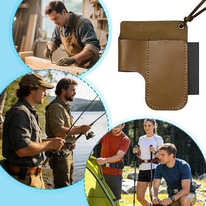  Sac Banane En Cuir - Style Rétro - Porte-outils - Accessoire De Rangement Pour Outils - Convient Pour Lampe De Poche, Cutter, , Récolte, élagage, Rénovation De Maison, Construction, Plombier