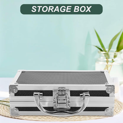  ULTECHNOVO Boîte à Outils De Voyage Portable En Alliage D'aluminium Mousse Antichoc, Mallette Noire Pratique Pour Rangement Et Organisation D'outils De Travail
