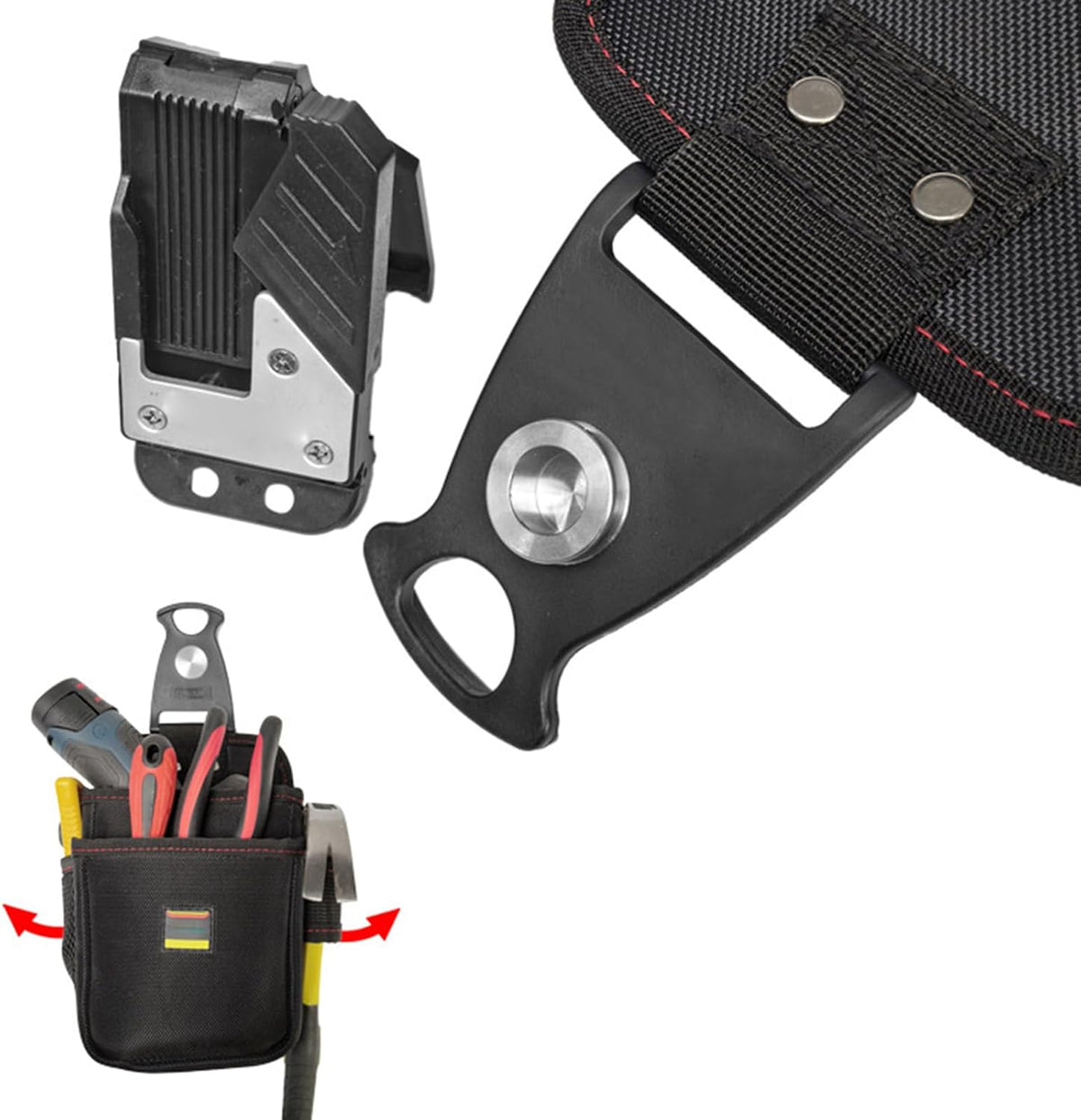 GENERIC Petite Pochette à Outils – Rangement à Dégagement Rapide Pour Outils D'électricien – Porte-outils Pour Pinces, Marteaux, Réparations électriques, Plomberie, Entretien, Travail Du Bois, Construction