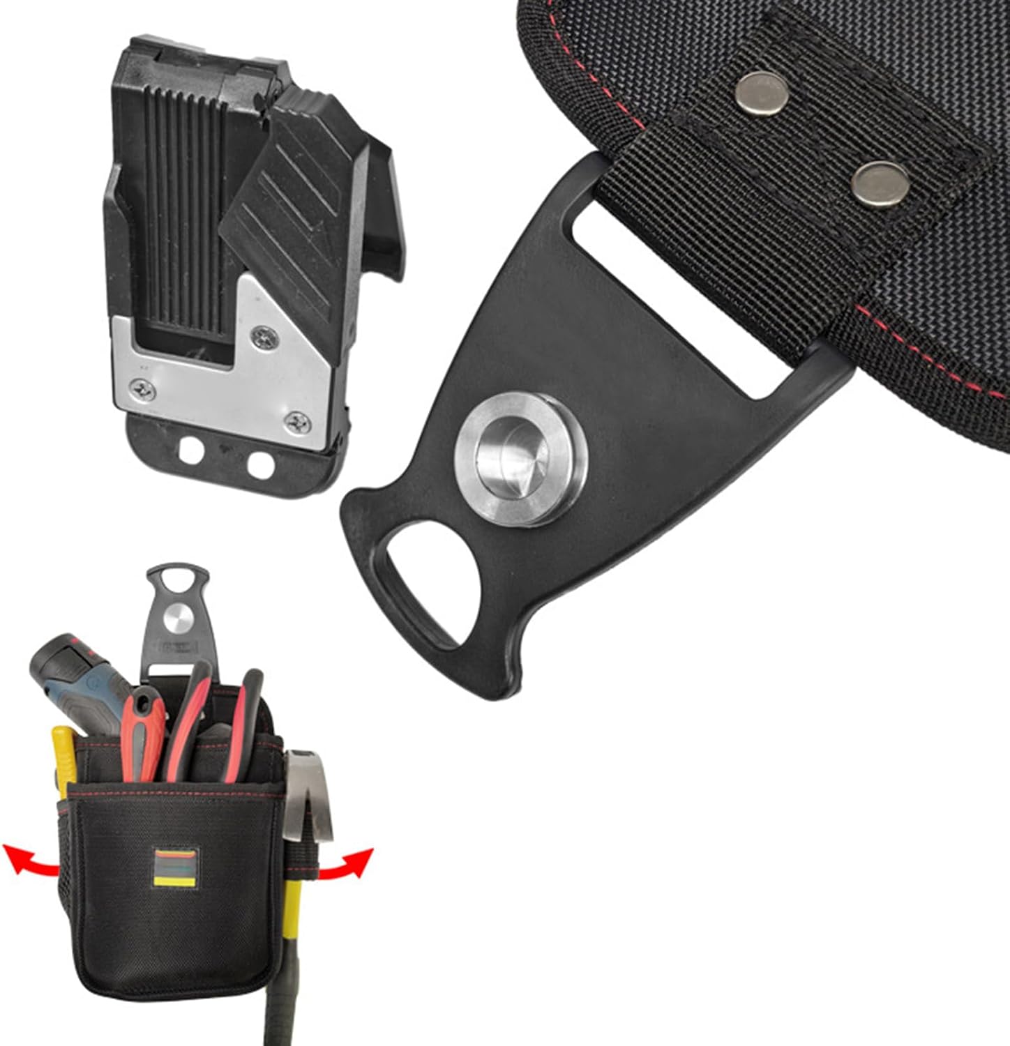 GENERIC Petite Pochette à Outils – Rangement à Dégagement Rapide Pour Outils D'électricien – Porte-outils Pour Pinces, Marteaux, Réparations électriques, Plomberie, Entretien, Travail Du Bois, Construction