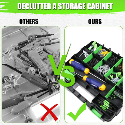  Boîte à Outils à 34 Compartiments - Boîte De Rangement Pour Vis - Pièces Métalliques - Quincaillerie - Tournevis - Boîte De Rangement Pour L'organisation
