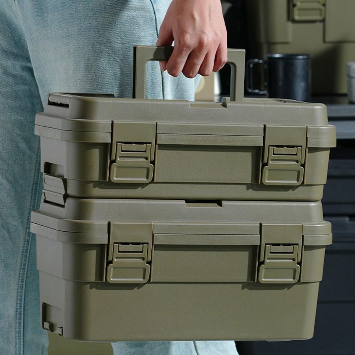  Boîte De Rangement à Outils En Polypropylène Avec Loquets Sécurisés, Organisation Interne Intelligente, Tailles 6,5 L Et 4 L Pour Organiseur Portable