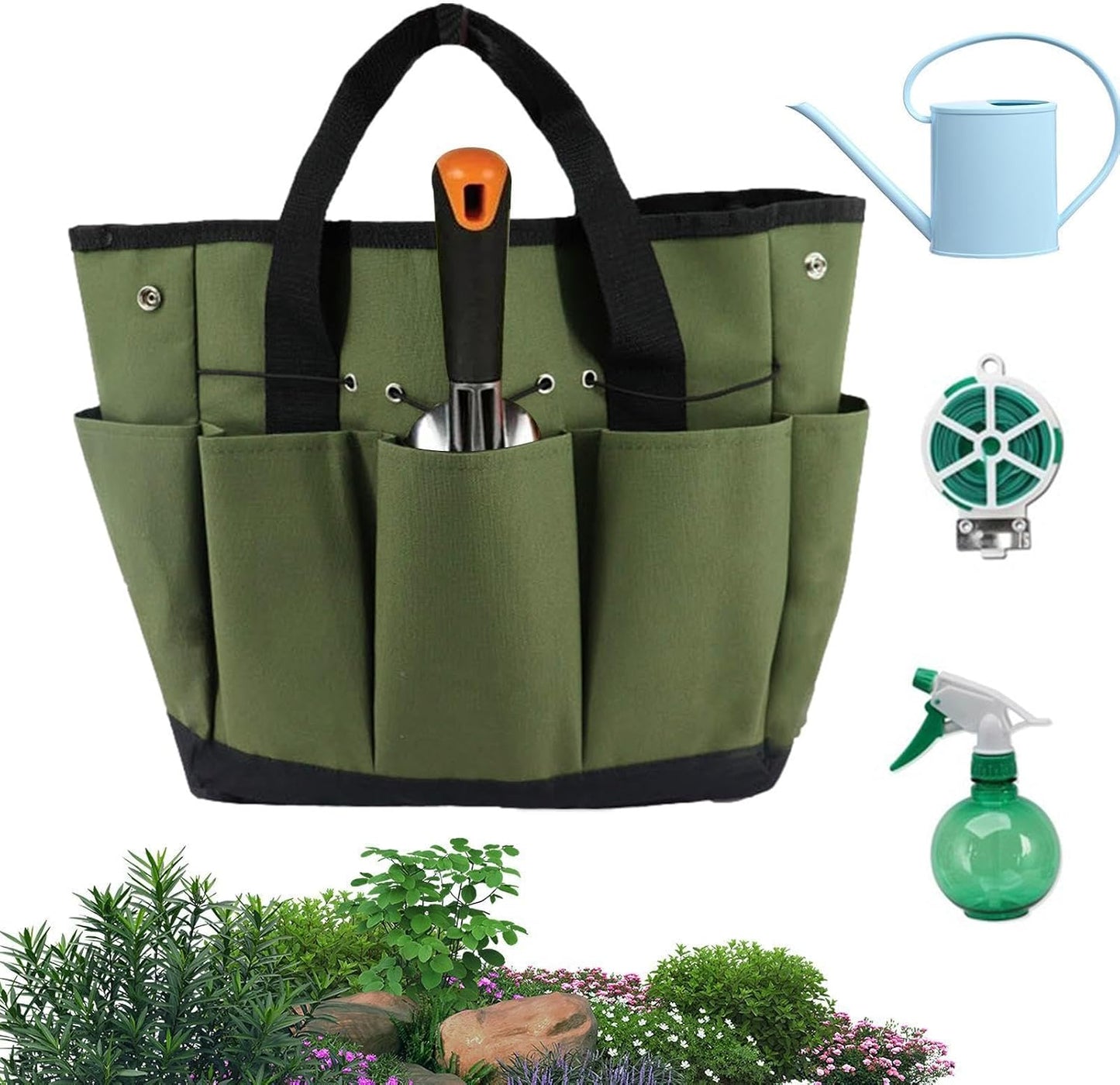  Sac De Rangement Pour Outils De Jardin | Sac De Rangement Robuste Pour Outils De Jardin Avec Poches - De D'outils De Oxford Robuste, Sac à De à Genoux, Organisateur