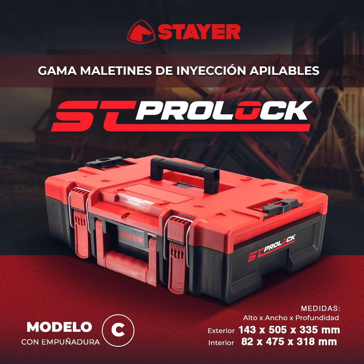  Stayer Mallette Empilable C Pour Composition St PROLOCK